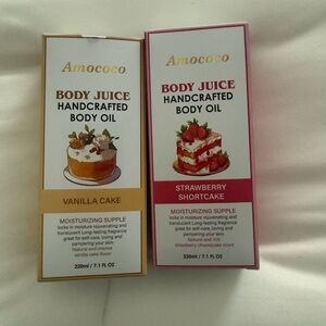 Body Juice Handcrafted Body Oil Set - Vanilla Cake & Strawberry Shortcake